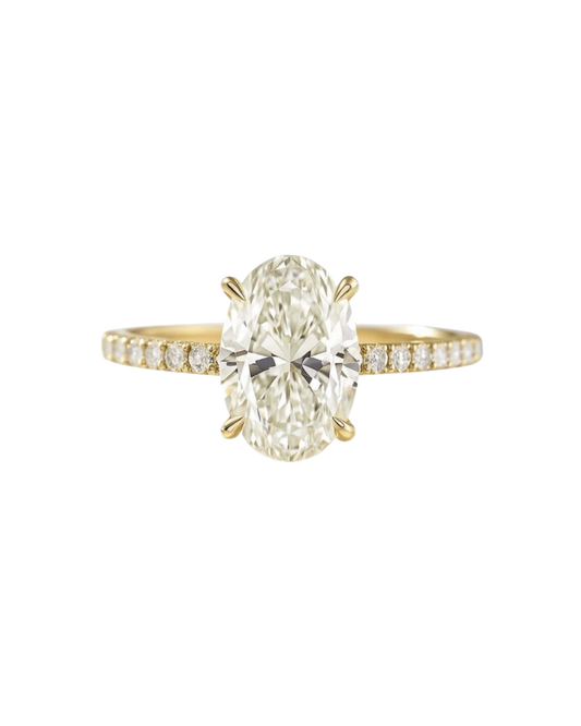 18K gold-plated 3CT Moissanite Ring