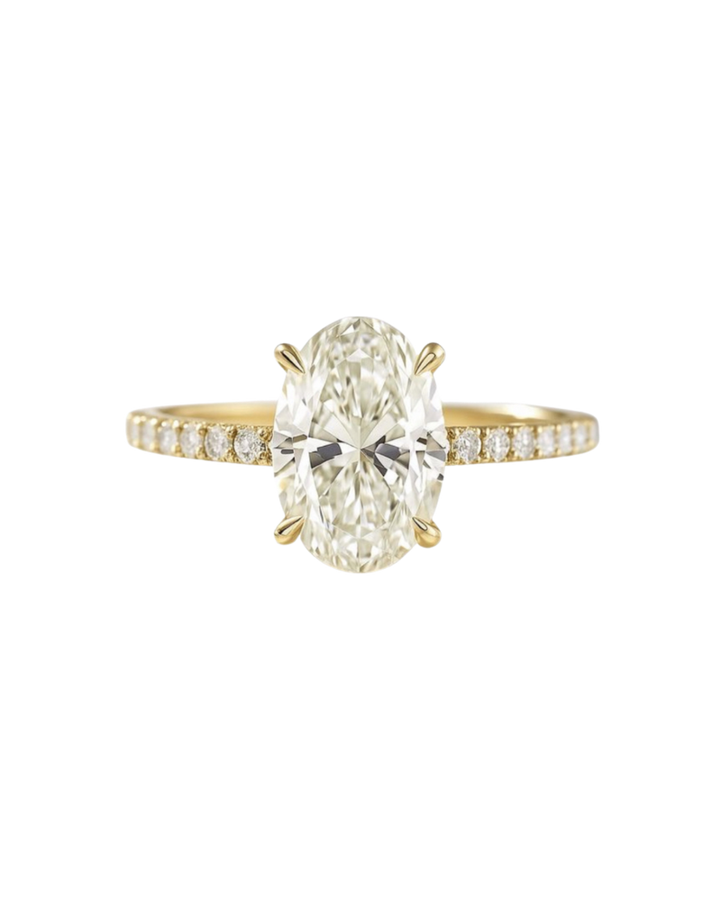 18K gold-plated 3CT Moissanite Ring