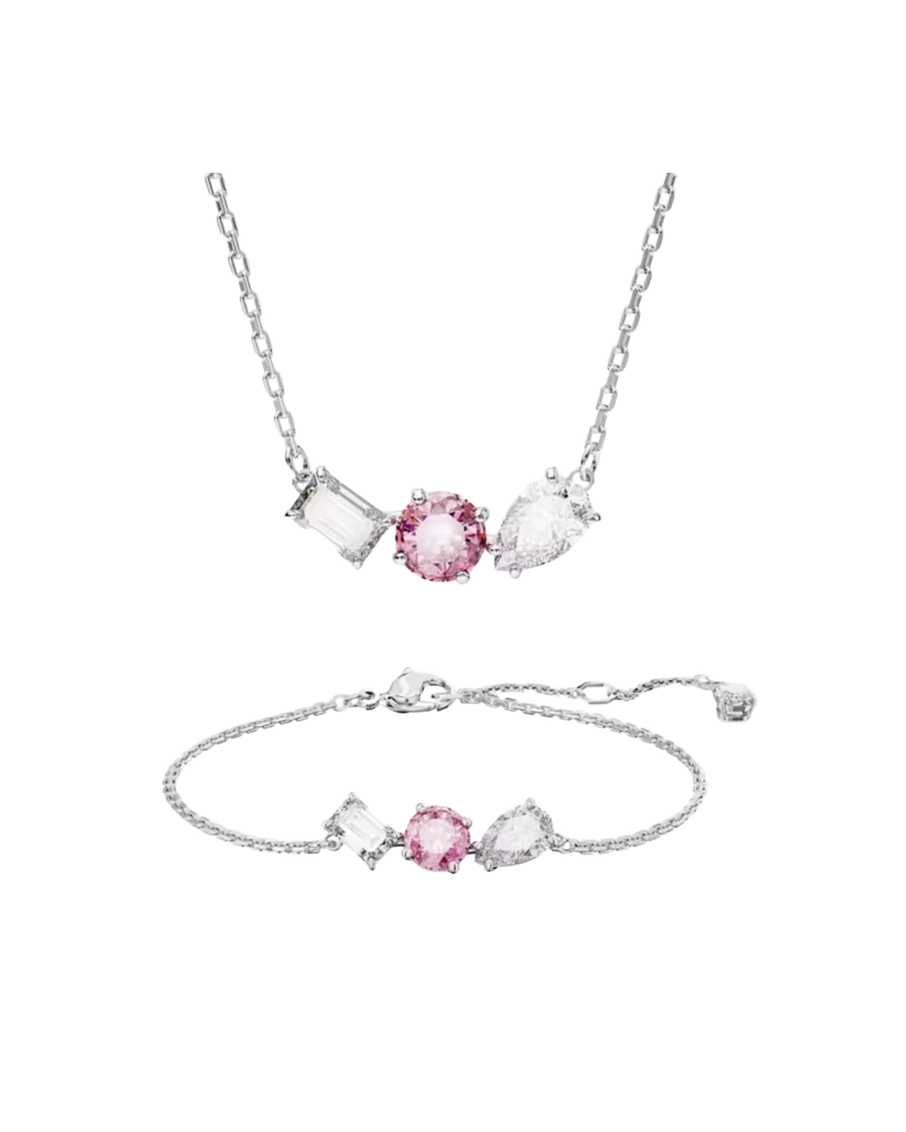 Pink x Silver Crystals Set