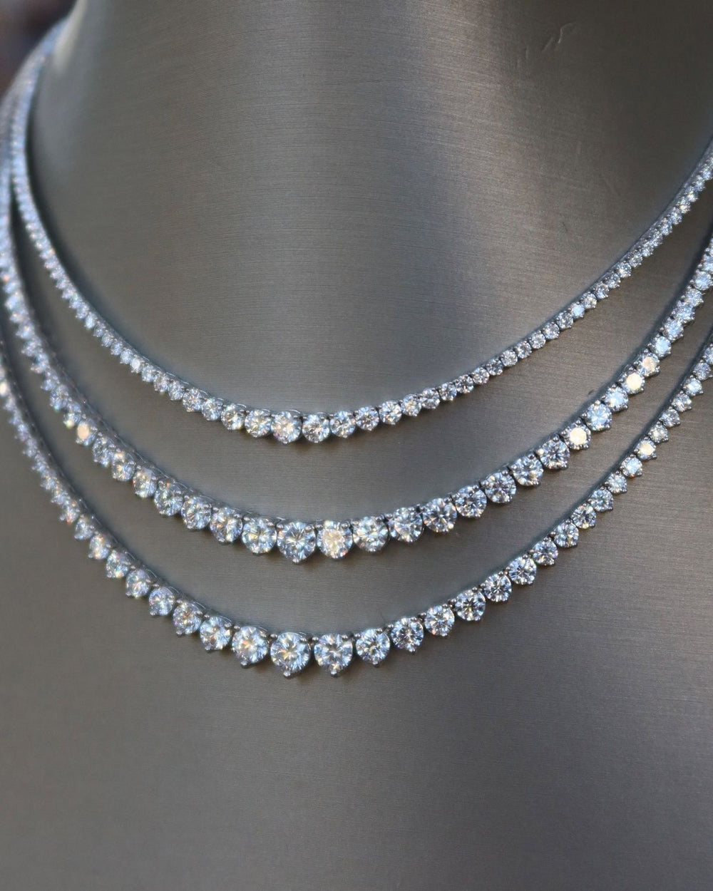 Gradiant Moissanite Tennis Necklace