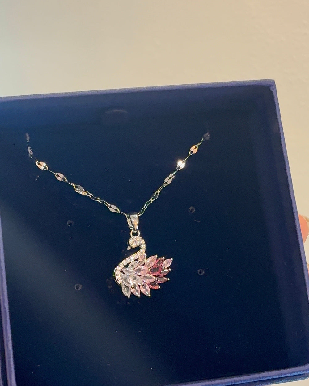 Pink Lake Swan Pendant