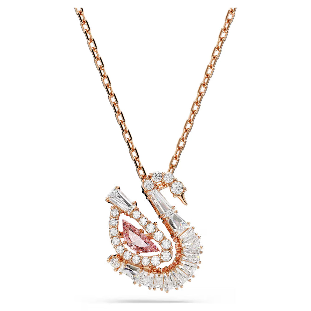 Pink x Rose Gold Swan Necklace