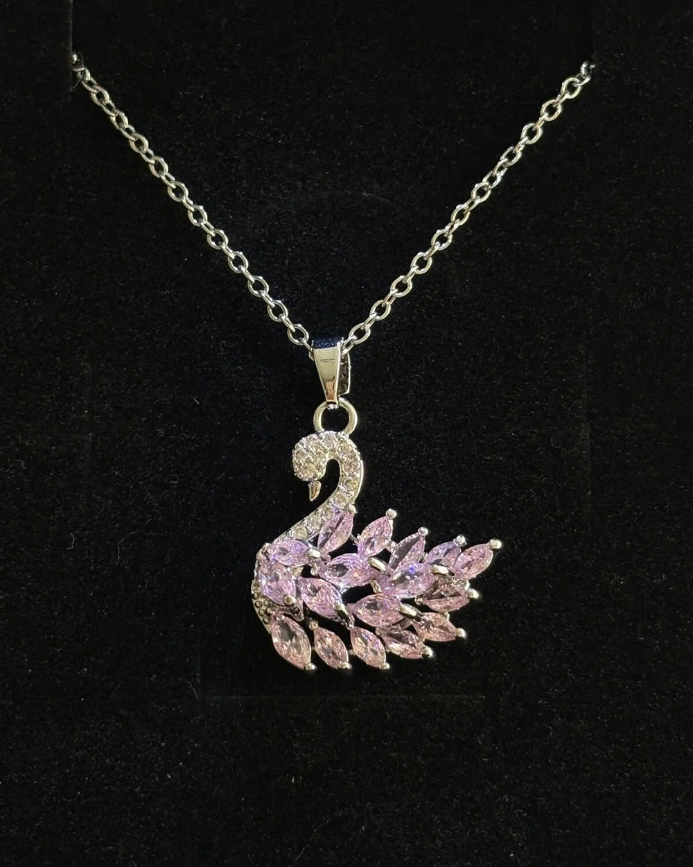 Pink Lake Swan Pendant