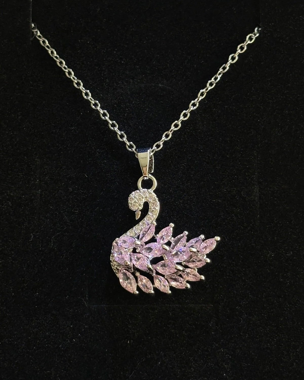 Pink Lake Swan Pendant