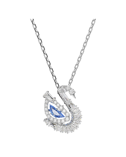 Silver x Blue Swan Necklace