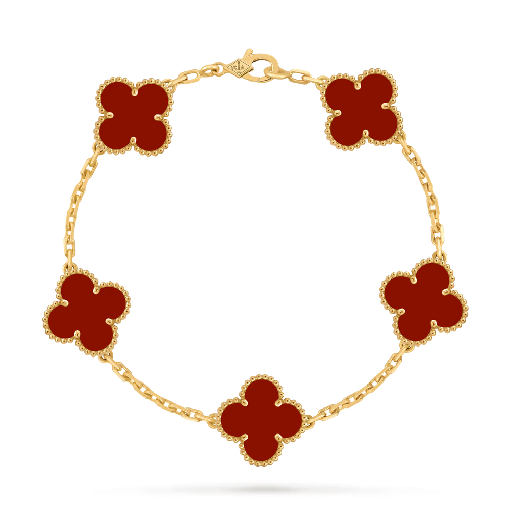 Clover Bracelet Red "Bordeaux"