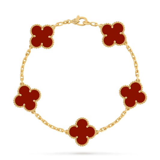 Clover Bracelet Red "Bordeaux"