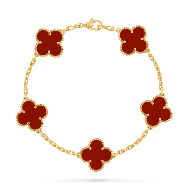 Clover Bracelet Red "Bordeaux"