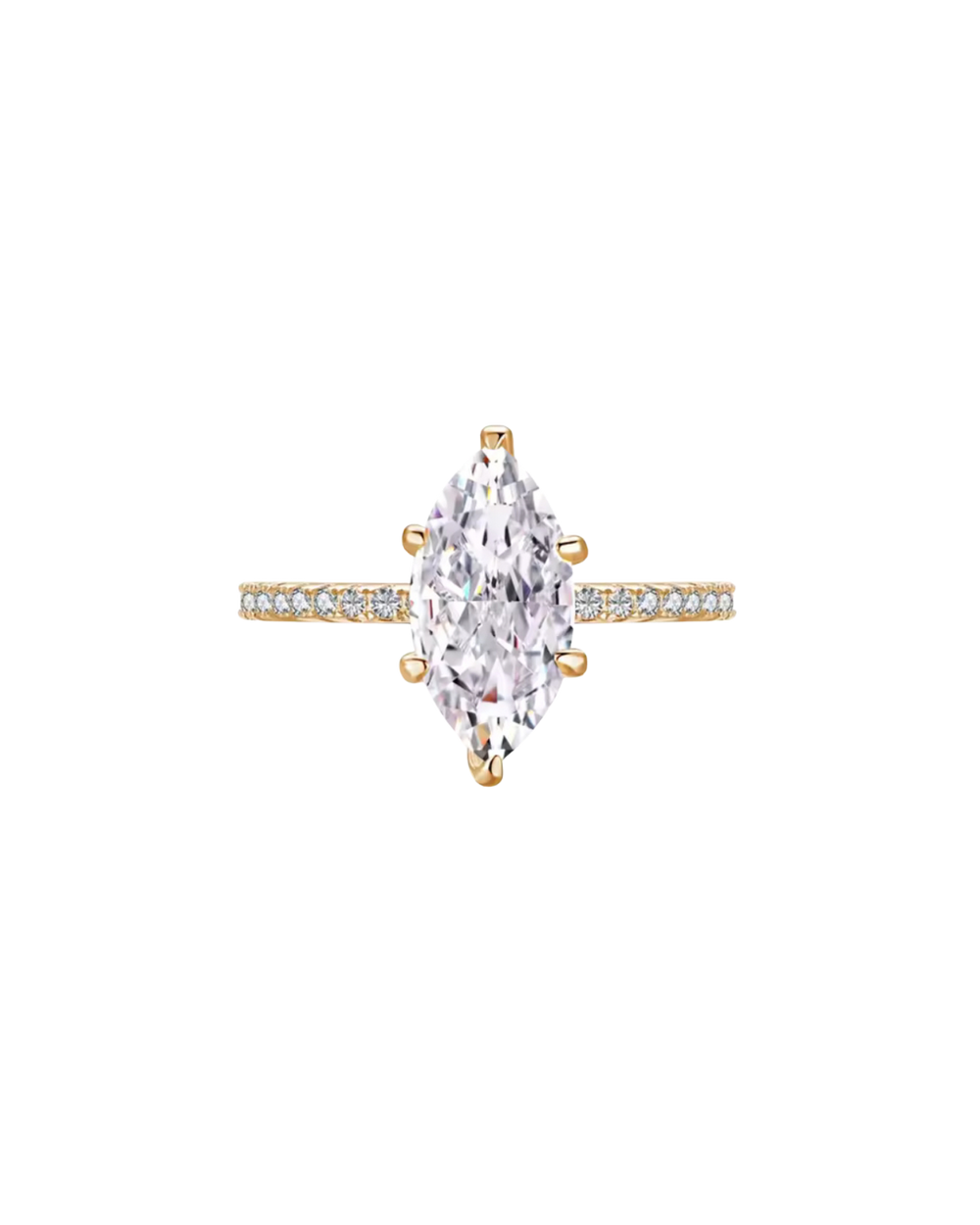 2CT Marquiz Cut Moissanite Ring