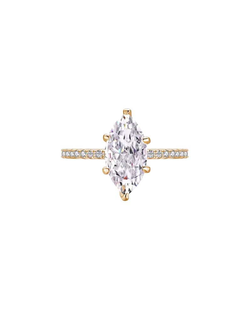 2CT Marquiz Cut Moissanite Ring