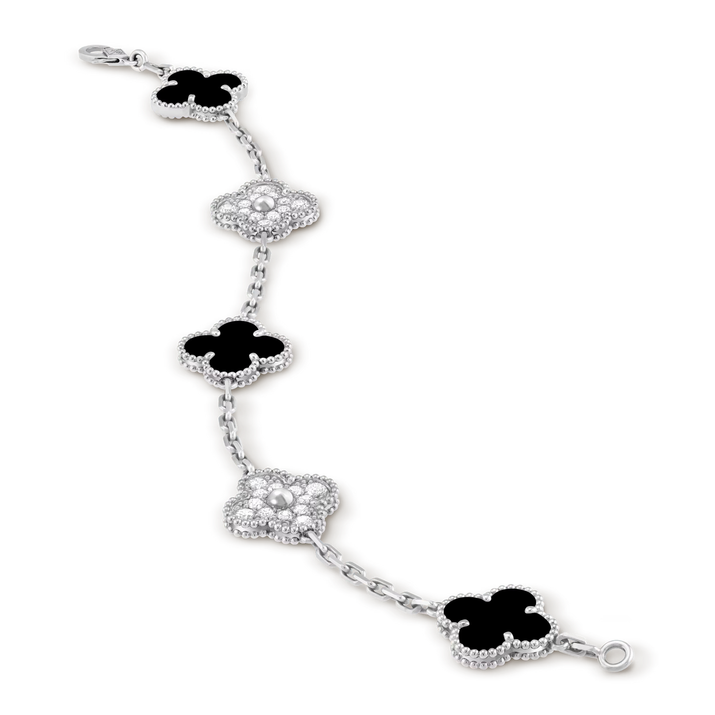 Clover Bracelet Black Stone
