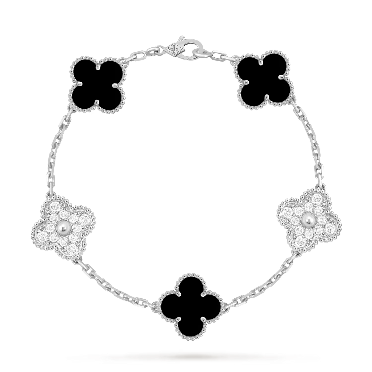 Clover Bracelet Black Stone