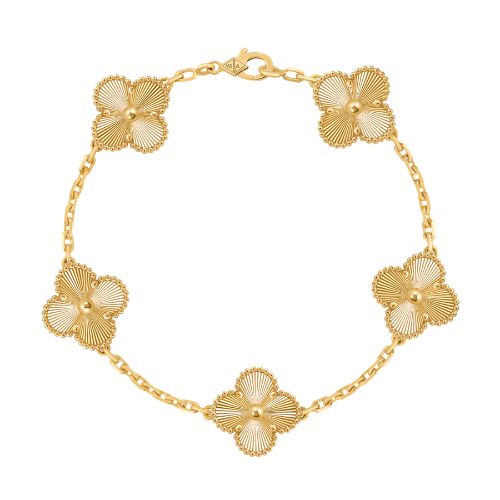 Clover Laser Gold Bracelet