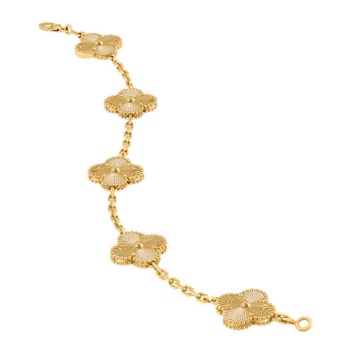 Clover Laser Gold Bracelet
