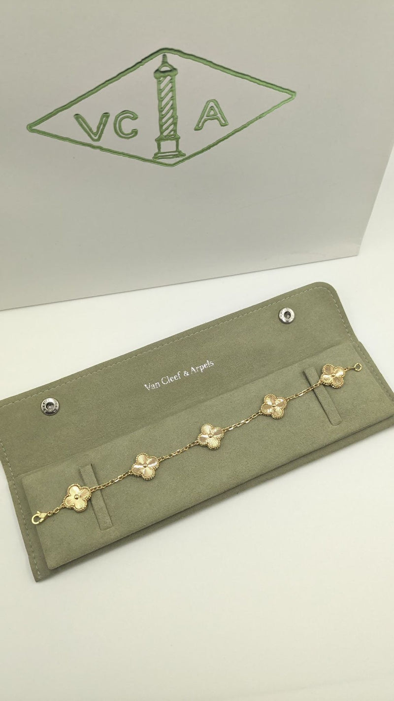Clover Laser Gold Bracelet