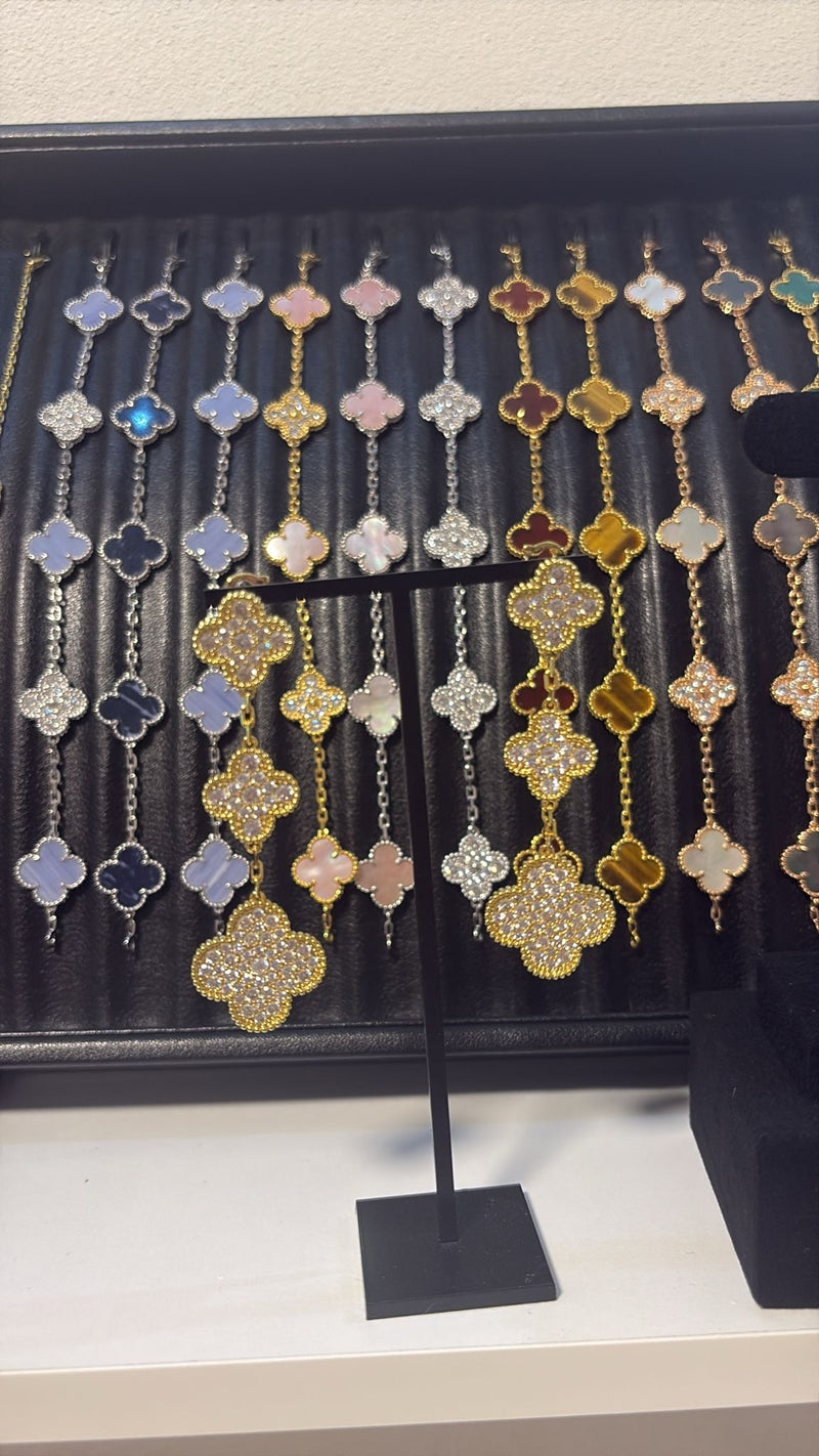 Clover Earrings 3 Motifs Drop