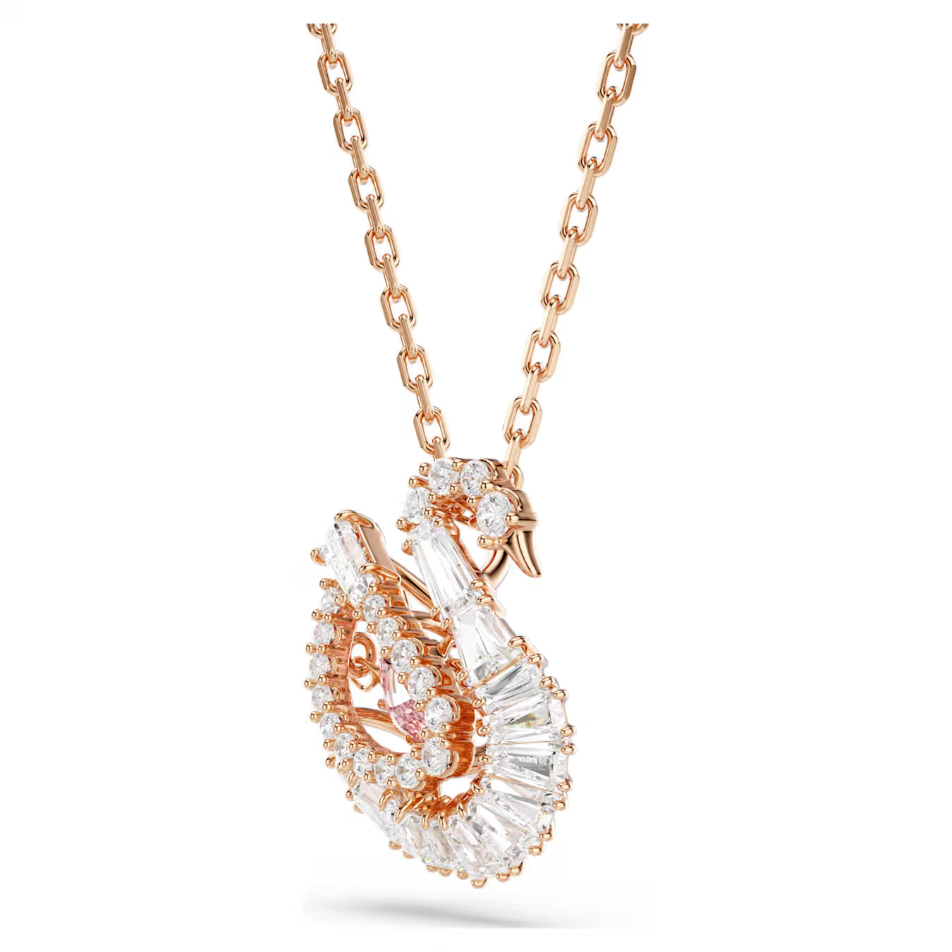 Pink x Rose Gold Swan Necklace