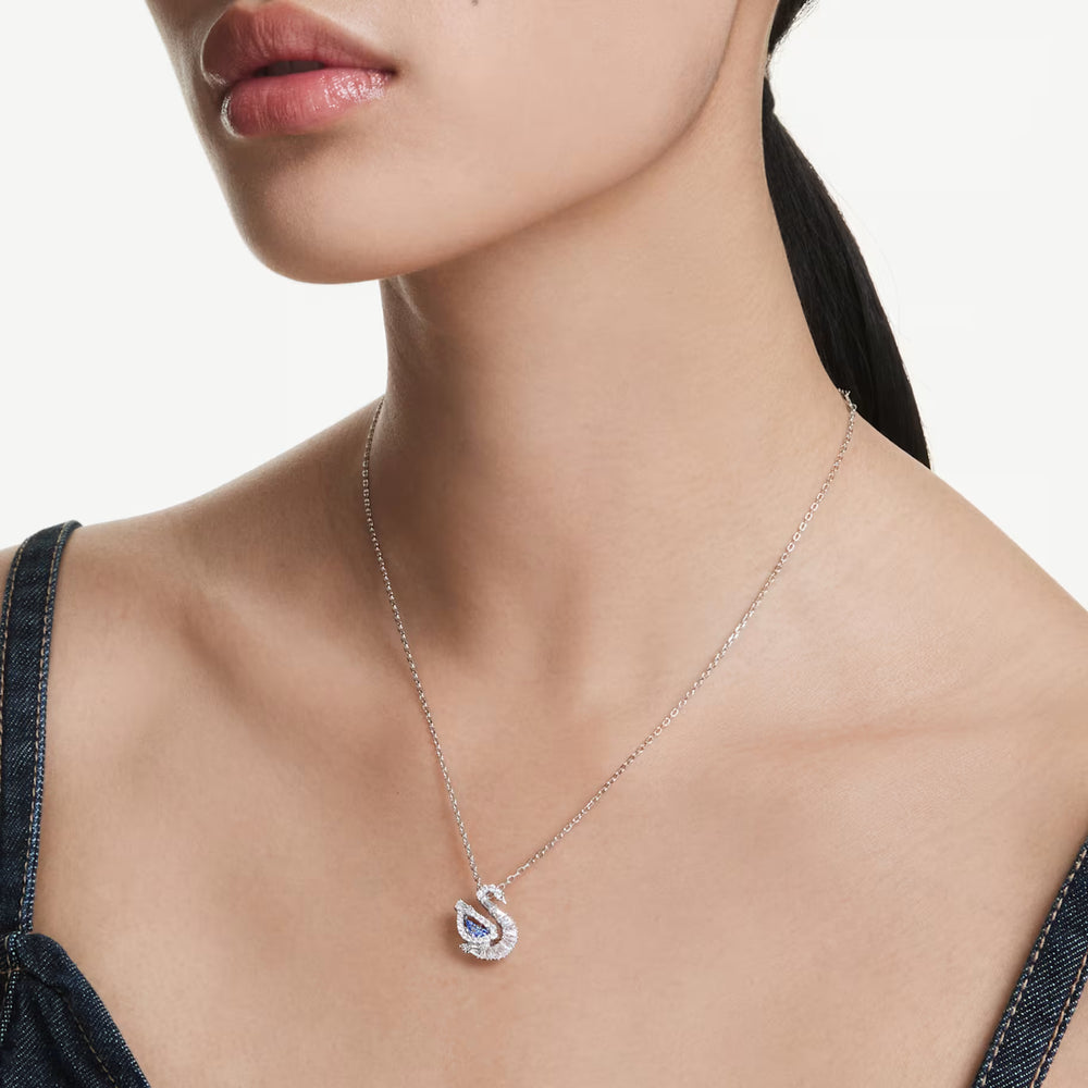 Silver x Blue Swan Necklace
