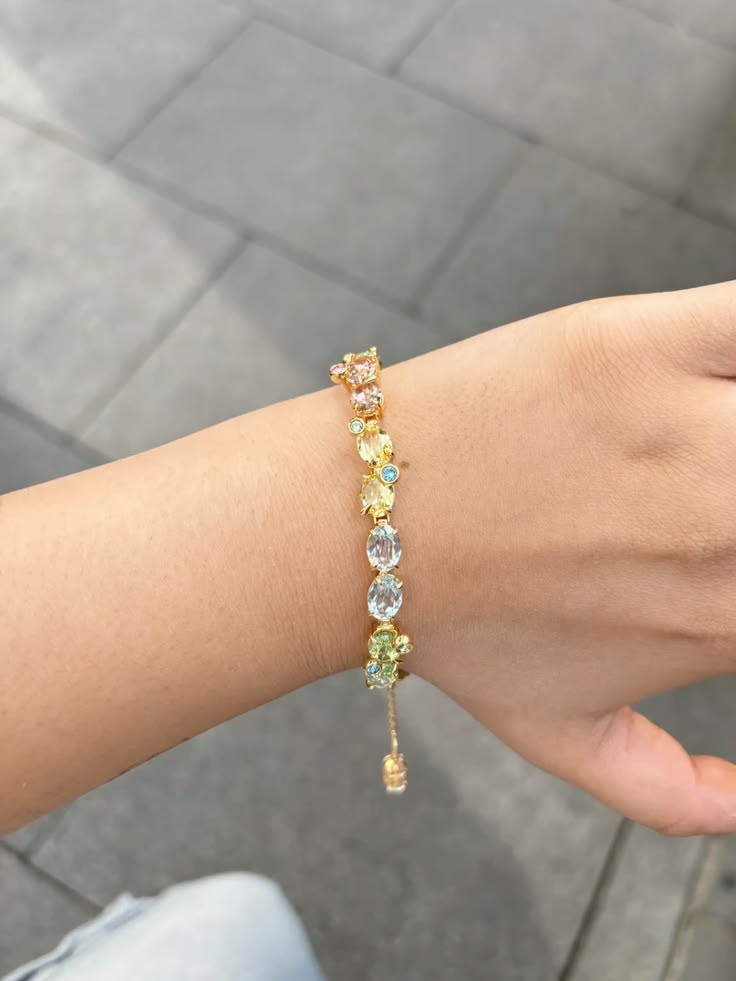 Gems Tennis Big Cuts Bracelet