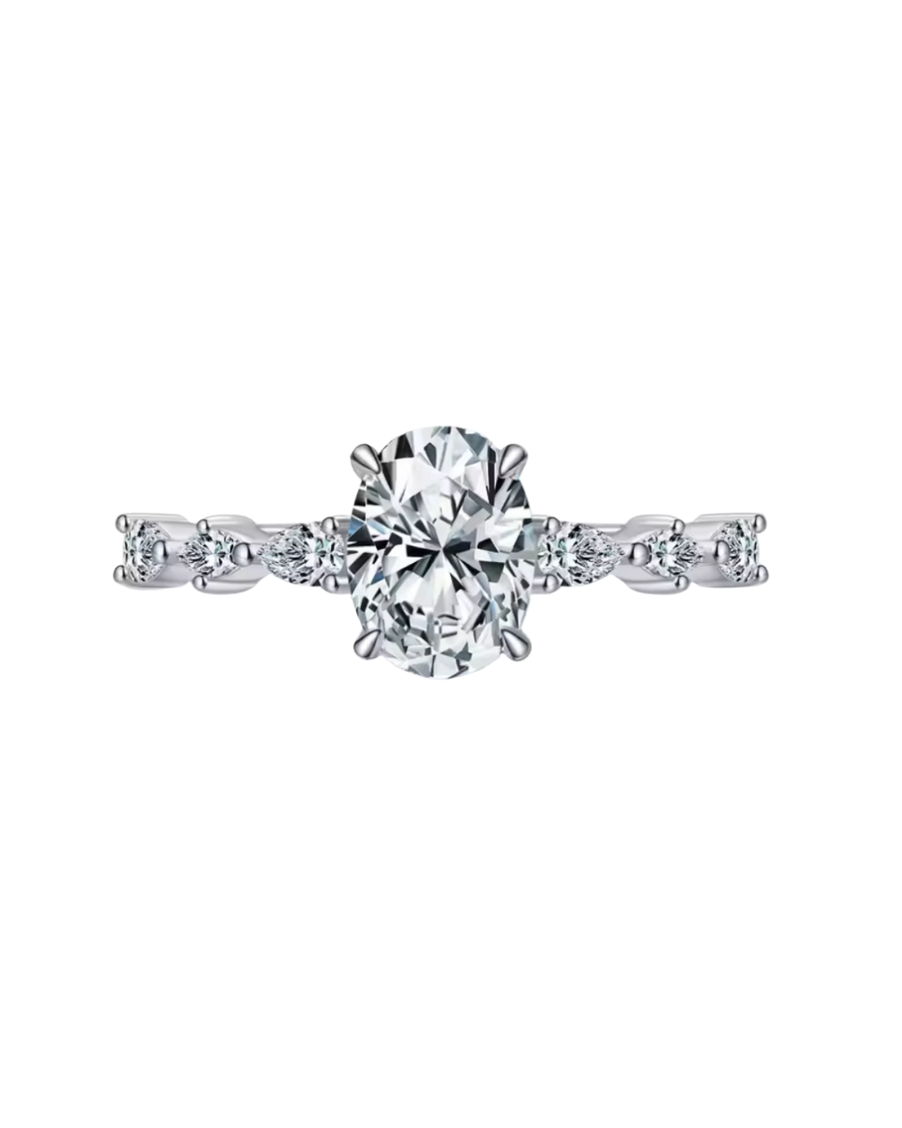 S925 Zircon Oval Eternity Ring